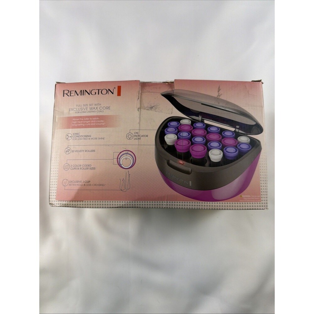 Remington Ionic Conditioning Hair Setter - 20 Velvety Rollers OPEN BOX